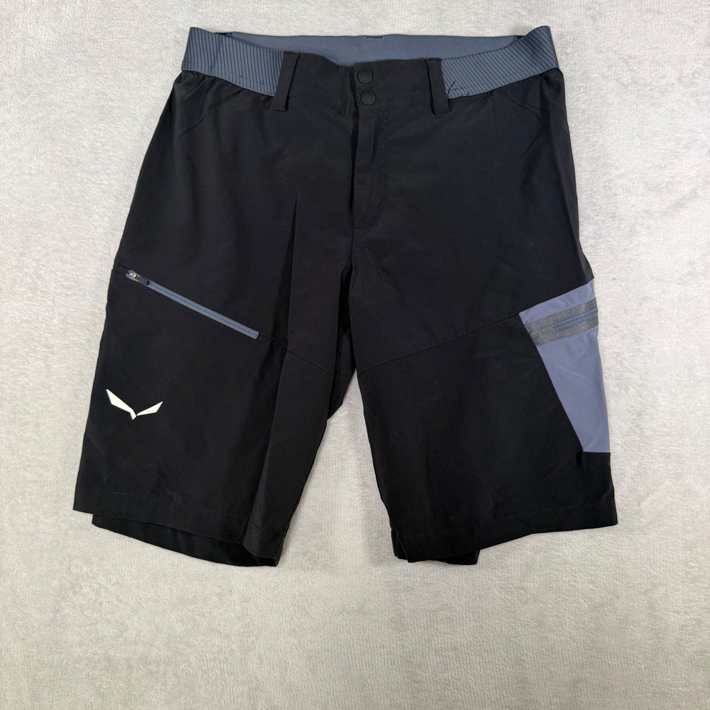 Salewa Pedroc Cargo 2 DST M Shorts Mens US XS‎ Black Speed Hiking Durastretch